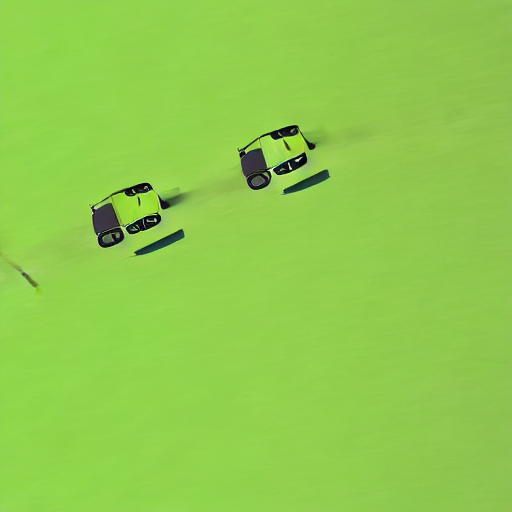 A green car is shown in a blurry picture. AI image generated of A green car is shown in a blurry picture.